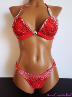 Brilliant Red Wellness Competition Bikini